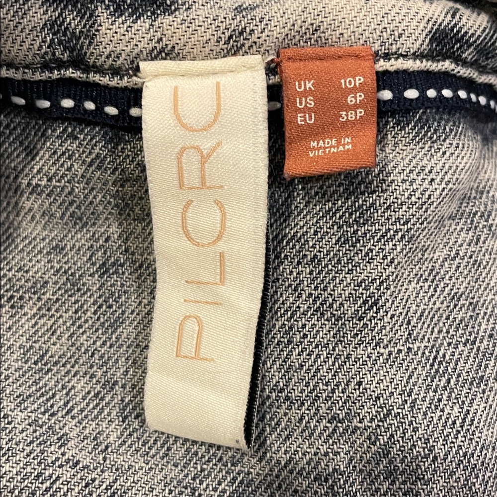 Anthropologie Pilcro Lorelei Tunic Dress Washed Denim Chambray Size 6 - Picture 11 of 14